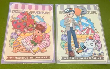 디지몬 어드벤처 클리어 파일 2장 세트 (키도 죠, 이즈미 코시로)
