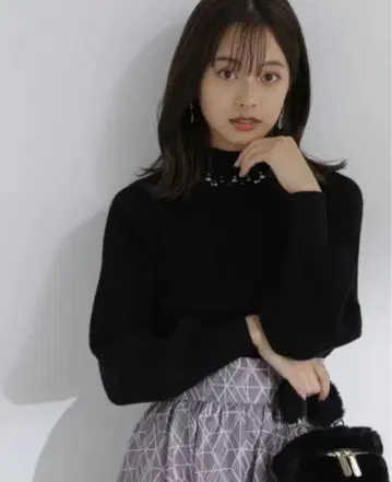 프로포션 바디 드레싱 랜덤 펄 니트 블랙 S