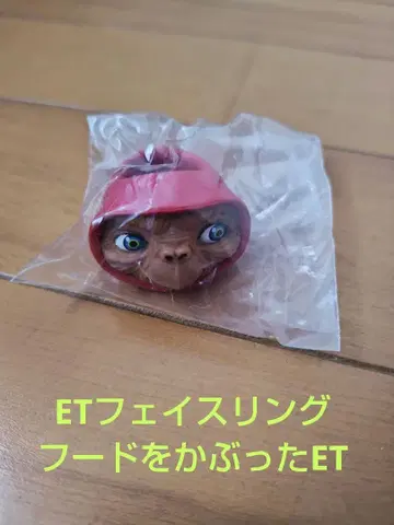 E.T. 페이스 반지 후드티를 입은 ET