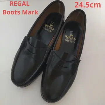 새상품급 REGAL 리갈 코인 로퍼 블랙 천연 가죽