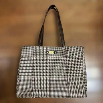새상품급 랄프 로렌 하운드투스 체크 패턴 토트백