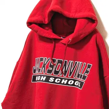 저지즈 잭슨빌 하이스쿨 후드 맨투맨 레드 빨간색 L 구제 의류