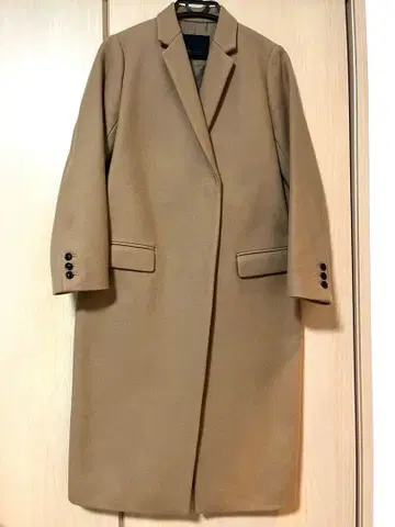 Plage 롱 테일러드 칼라 코트 카멜 38 플라주