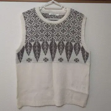 SUN VALLEY 노르딕 무늬 니트 베스트 M