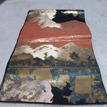 산 풍경 무늬 후쿠로 오비