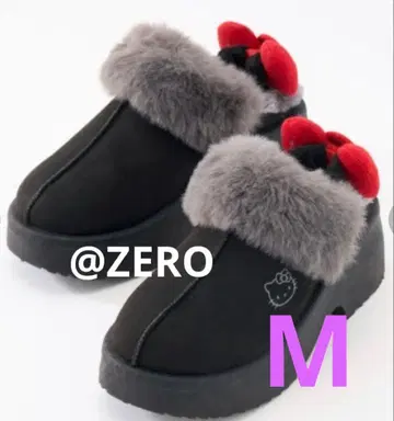 산리오 헬로키티 어그 부츠 M 블랙 퍼 리본 포함