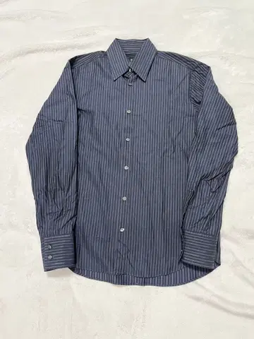 BOSS 긴팔 셔츠 M 다크 블루 스트라이프 M