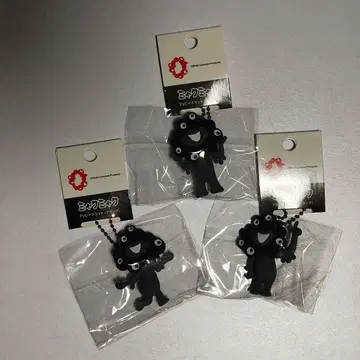 블랙 미야쿠미야쿠 PVC 마스코트 키링 3종 볼체인 간사이 박람회