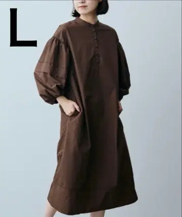 새상품급 펠리시모 IEDIT 볼륨 슬리브 셔츠 원피스 루즈핏 L