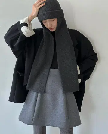 CLANECLANE/클라네/머플러 니트 캡