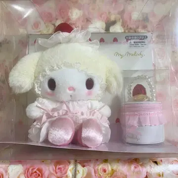 산리오 딸기 휘핑 케이크 봉제 인형 & 액세서리 케이스 세트 마이멜로디