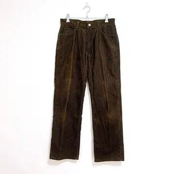 유니클로 캐주얼 팬츠 브라운 면 100% 심플 루즈핏 가을 겨울