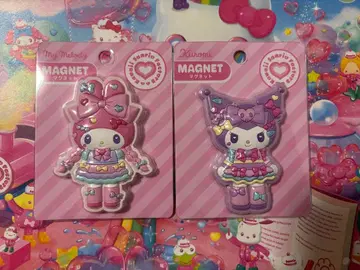산리오 하라주쿠 한정판 마그넷 메로쿠로 세트
