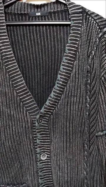 HARE 피그먼트 스티치 니트 가디건