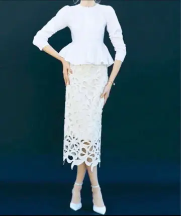 celford 셀포드 오리지널 리본 레이스 스커트 아이보리