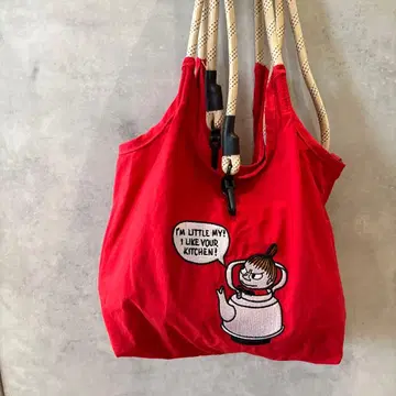 무민 리틀미 백 자수 숄더백 새상품 레드 2WAY 인기