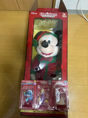 Disney 크리스마스 미키 봉제 인형 & 오너먼트 3종