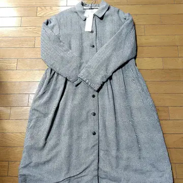 택 포함 미사용 새상품 카라 개더 코트