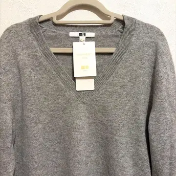 UNIQLO 그레이 캐시미어 100% S 택 포함 새상품