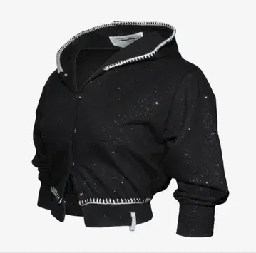 S mid-sleeve hoodie cropped theredthread