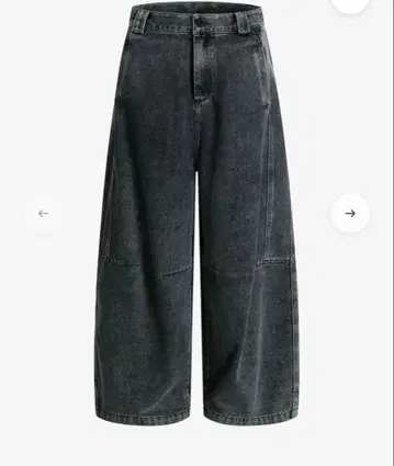 WASHED DIRTY DYED PLEATED BARREL JEANS