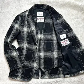 EDIFICE Belesto x HARRIS TWEED 체크 자켓