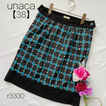 아나카 unaca 도트 프린트 자카드 스커트 일본제 [38]