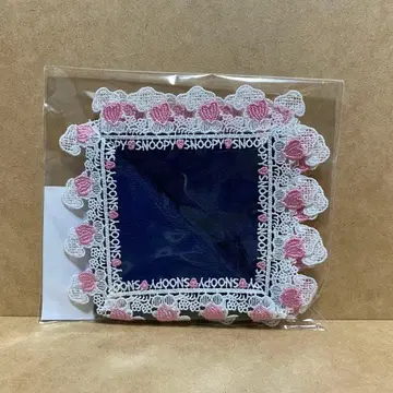 네이비 스누피 긴자와 레이스 손수건