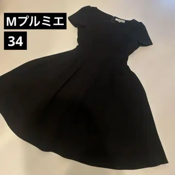 엠프리미어 블랙 무릎 기장 원피스 파니에 리본 포함