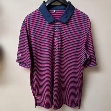 adidas 스트라이프 피케 셔츠 핑크/네이비