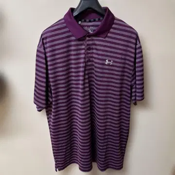 Under Armour 피케 셔츠 보라색 스트라이프
