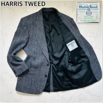 [ 컨디션 최상 ] 90s 해리스 트위드 테일러드 자켓 울 호두 버튼 S