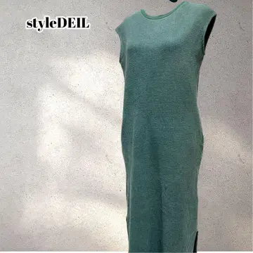 스타일 델리 슬리브리스 와플 롱 원피스 5813