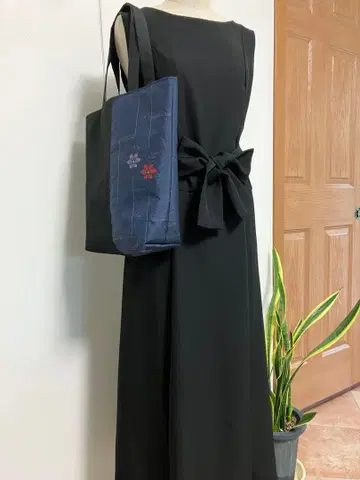 로우웨스트 A라인 원피스와 토트백 기모노 리메이크