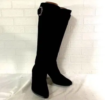 스웨이드 블랙 롱 부츠 버클 포함 새상품급