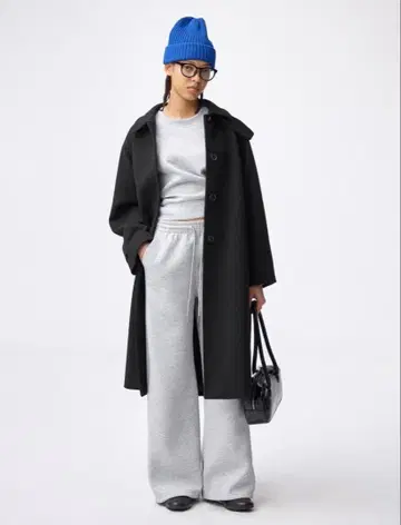 코지 멜톤 발마칸 코트 M 블랙