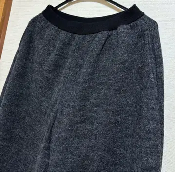 fil fare 모스 그레이 와이드 울 따뜻한 팬츠