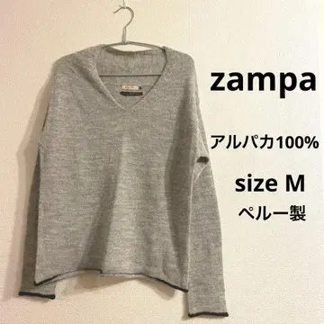 [ zampa ] 알파카 100% V넥 스웨터 M