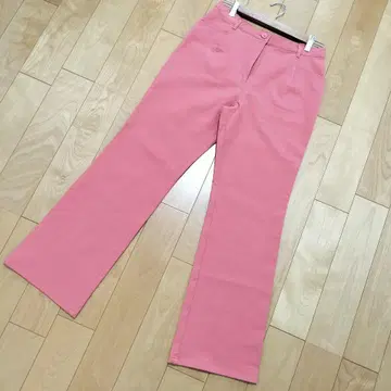 B3 B-TROIS 플레어 팬츠 [38] 슬림 레그 핑크 스트레치