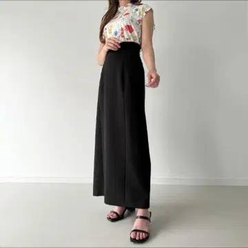 미사용 새상품 JUNOAH 하이웨스트 레이스업 스커트 I라인