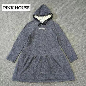 PINK HOUSE 핑크하우스 후드 부착 튜닉 후드티 블루 새상품급
