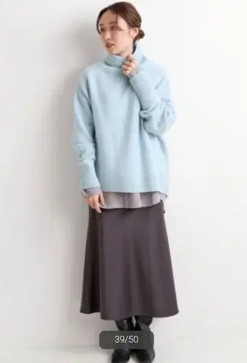 이에나 AQUA 터틀 니트