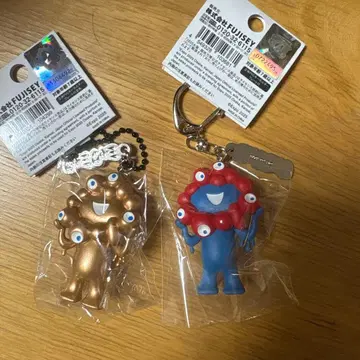 오사카 간사이 만박 미미 입체 PVC 키링 골드 컬러 미미 세트