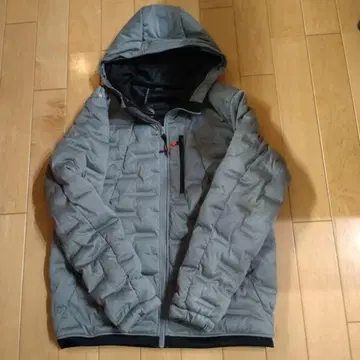 워크맨 그레이 후드 부착 다운 자켓