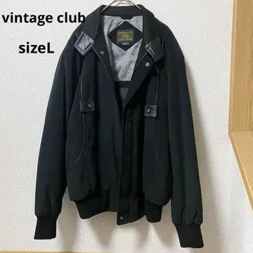 [ vintage club ] 빈티지 블랙 스웨이드 크롭 자켓 L