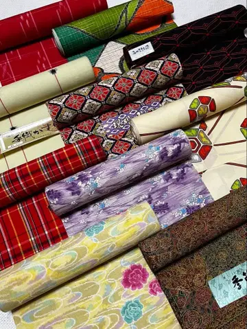 기모노 리메이크용 울 옷감 10세트 묶음 판매 G-5