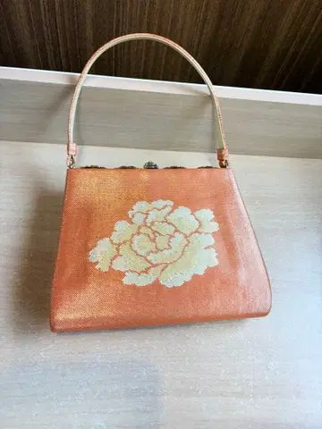 배송비 포함 일본 의류용 백 3 핑크 오렌지 꽃무늬 자수