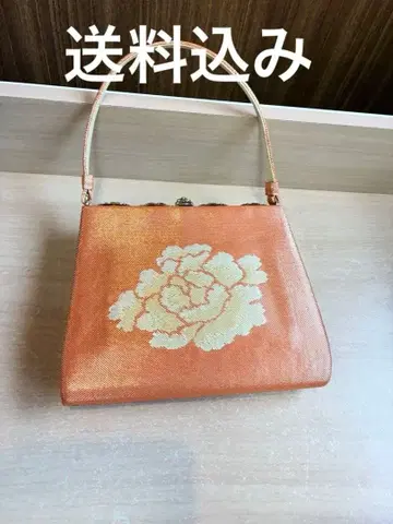 배송비 포함 일본 의류용 백 3 핑크 오렌지 꽃무늬 자수