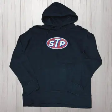 STP 에스티피 후드티 풀오버 로고 후드 블랙