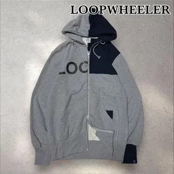 LOOPWHEELER 츠리야미 조커 후디 더블 지퍼 후드티